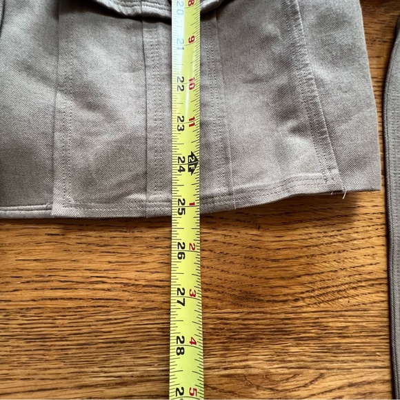 ⭐️ Talbots Italian Linen Woven Military Safari Belted Jacket Cinched Back Sz 10 - Picture 9 of 15